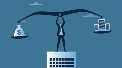 Real Estate Economic İdea Business Flat Animation Background Loop 4k