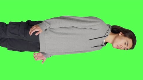 Side View of Young Guy Doing No Gesture in Studio