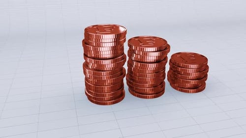 A Pile Of Franc Copper Coins V5