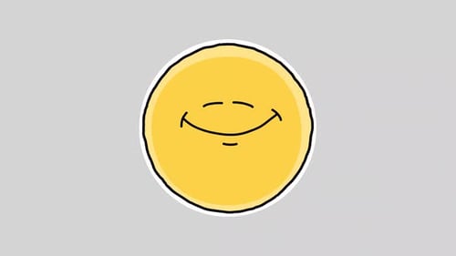 Sketchy Hand-Drawn Smiley Face Expression Animation