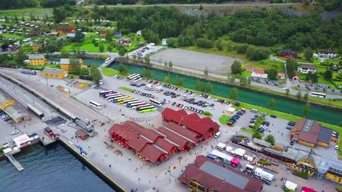 Flam Aerial View Sognefjord in Norway