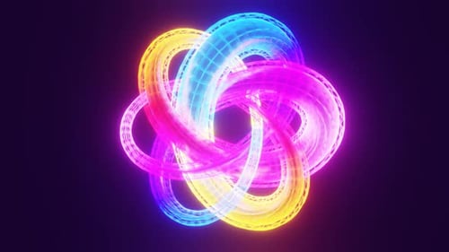 Multicolor Moving Crazy Knot Background Loop Animation In 1080Hd
