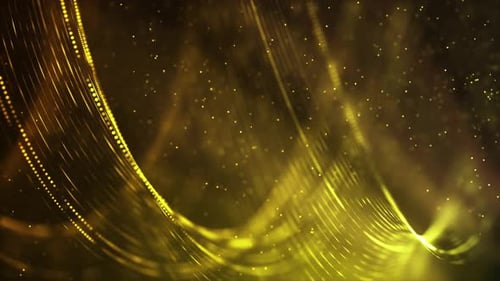 Composition numérique de lumière dorée et jaune.