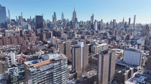 Downtown New York At Manhattan In New York United States.