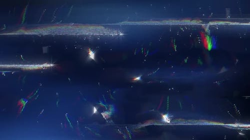 Glitch Blue Stars Loop