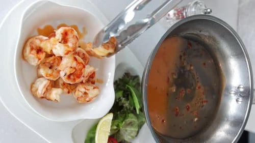 Seasoned Shrimp Cooked by Chef