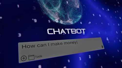 Le Concept Cinématique De L'interface Ai Chatbot Génère Des Réponses