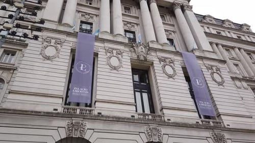 Low angle view Cultural Center Building of Buenos Aires City Argentine Landmark