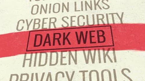 Dark Web Text Struck Through Kinetic Typography