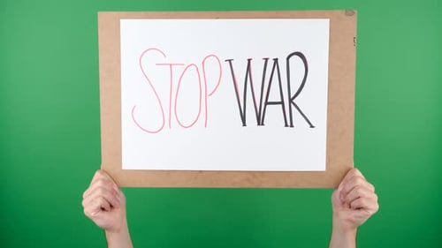 STOP WAR slogan poster