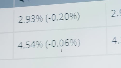 Financial Statistics Graph Rising Prices in Stock Market and Inflation Rate Mortgage Rising Rate