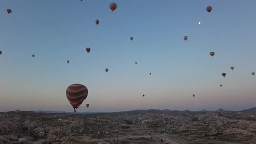 Sunrise Over Cappadocia with Colorful Hot Air Balloons