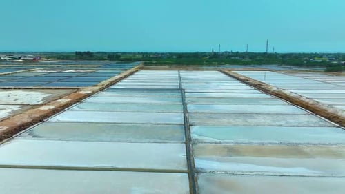 Salt Production Area - Aerial View - Forwards