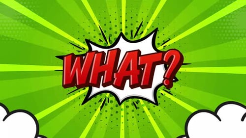 welcher Text auf Comic-Cartoon-Hintergrund