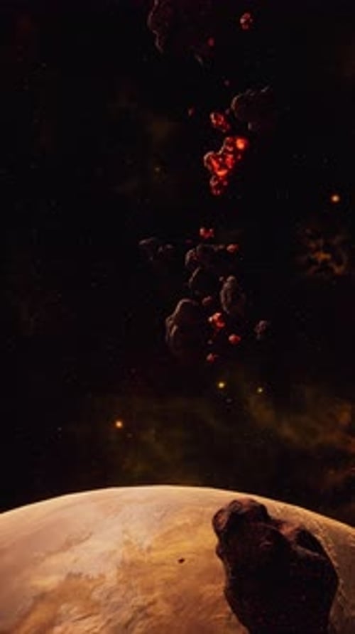 a Large Cluster of Asteroids Near an Unknown Planet Vertical