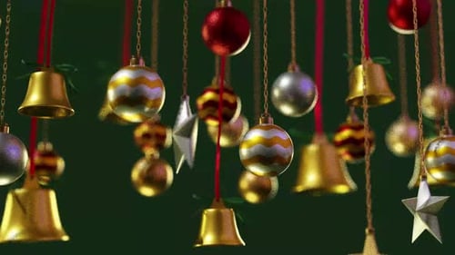 Decorative Christmas Ornaments Background Animation