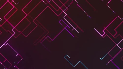 Fondo de movimiento retro de luces de neón coloridas abstractas