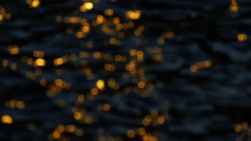 The sea's surface glittered with sparks.