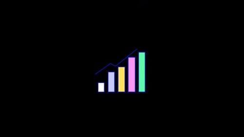 Animated Bar Chart with Upward Growth Trend