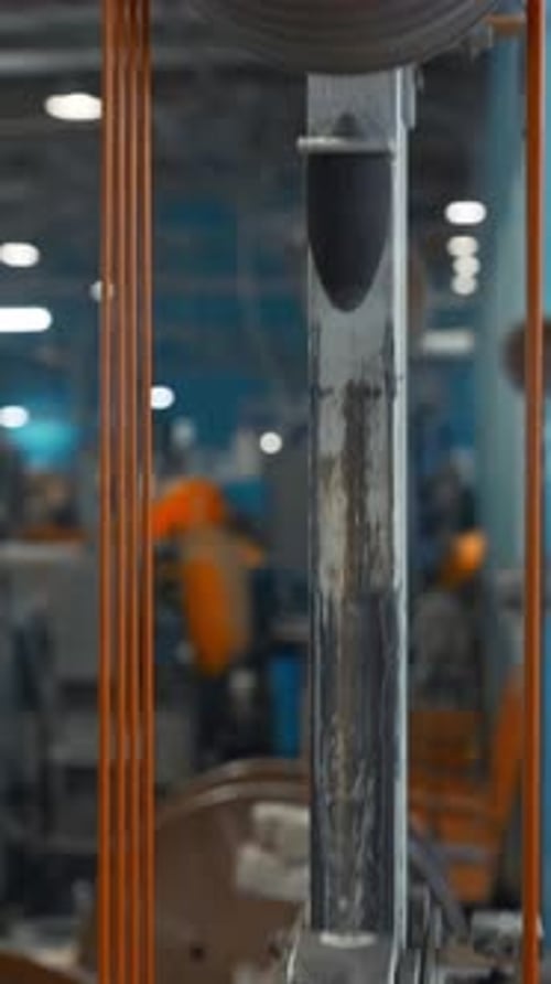 Industrial Machine with Rotating Coils and Wire Creative System with Coils of Tensioning Wires on