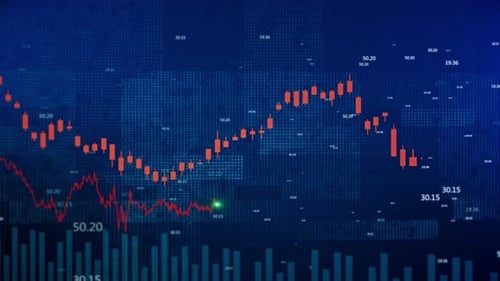 Stock Exchange Trading Investment and Financial Concept Stock Market Economic Graph