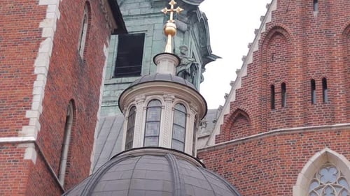 Close Up for Buildings of Wawel Royal Castle in Krakow, Poland.