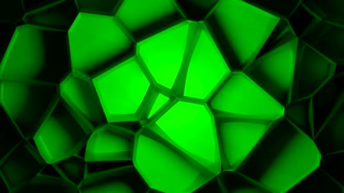 Schöne abstrakte Animation mit dreieckigen 3D-Elementen