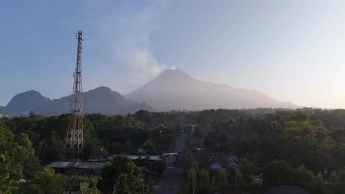 Sunrise over Merapi Mt