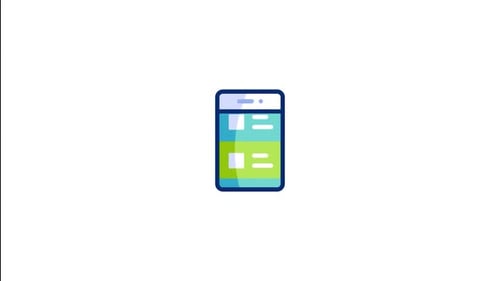 Flat Design Smartphone Icon Animation for Mobile Apps