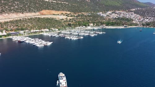 Aerial view of Setur Kas Marina. Turkey