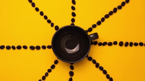 Coffee Beans Form The Word Coffee