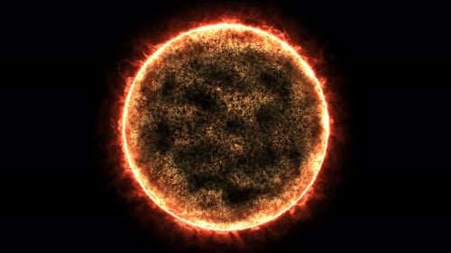 Abstract energy sphere round planet star sun futuristic cosmic yellow fiery beautiful glowing magic