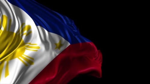 Philippines Flag Waving Realistic Animation