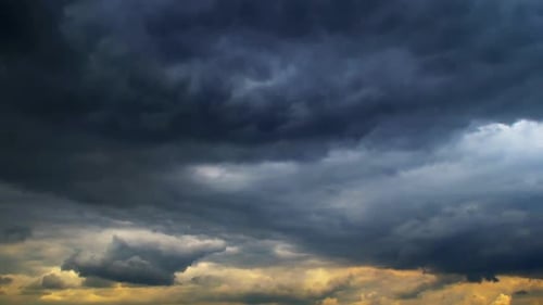 Moody Dark Clouds at Sunrise or Sunset