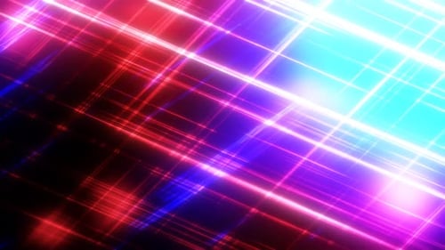 Abstract Neon Glowing Grid Lines Loop Background
