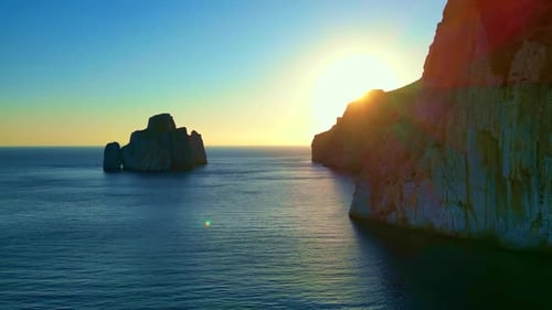 Bright clear sky, picturesque wallpaper natural ocean coastline scenery