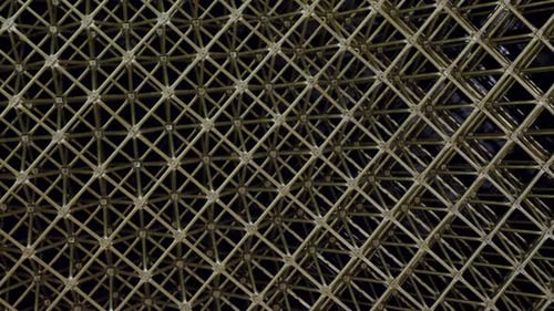 Complex Metal Grid Structure in a Modern Architectural Design
