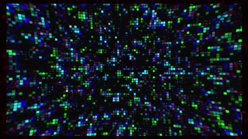 Futuristic Pixelated Digital Grid Animated Background