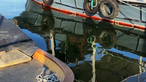 Fishing Boat Reflection On Sea Water 19