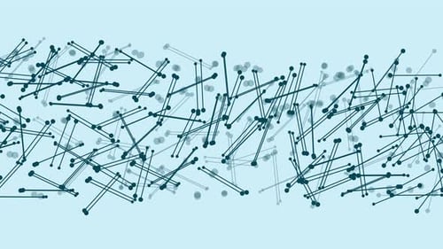 Animación de patrones de fondo de red abstracta futurista: visualización de datos digitales de alta tecnología