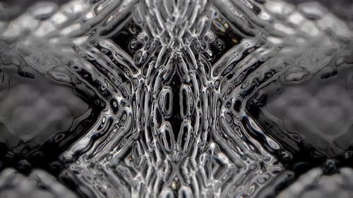 Abstract Dark Liquid Flowing Reflective Loop Background