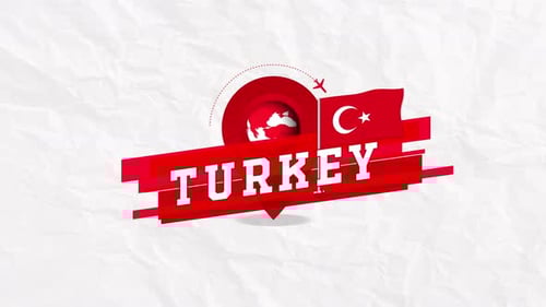 Turkey flag. Location of Turkey.