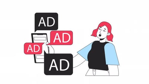 Animação de sobrecarga de anúncios digitais