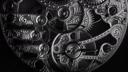 Time in Monochrome A Detailed Macro Exploration of the Watch Mechanism