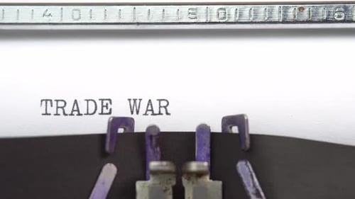 Typewriter Types 'Trade War' on White Paper