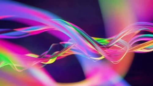 Dynamic Multi Colored Translucent Flowing Neon Lines