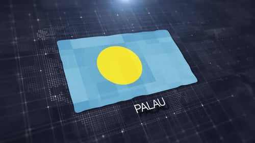 Flagge von Palau wird angezeigt