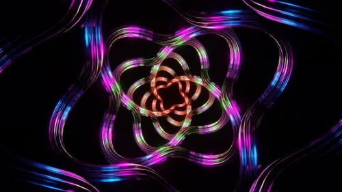 Multicolor Moving Spiral Patterns Background Vj Loop In 4K