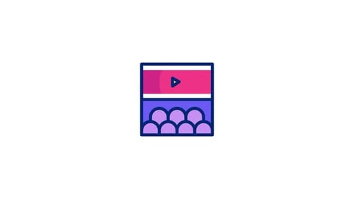 Animierte Kino-Symbole