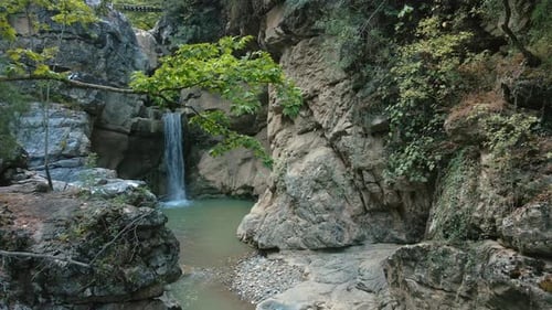 Aerial view Waterfall